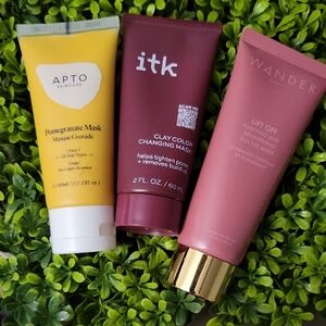 Skincare Mask Lot Apto Pomegranate ITK Clay Wander Beauty Lift Off Facial Peel